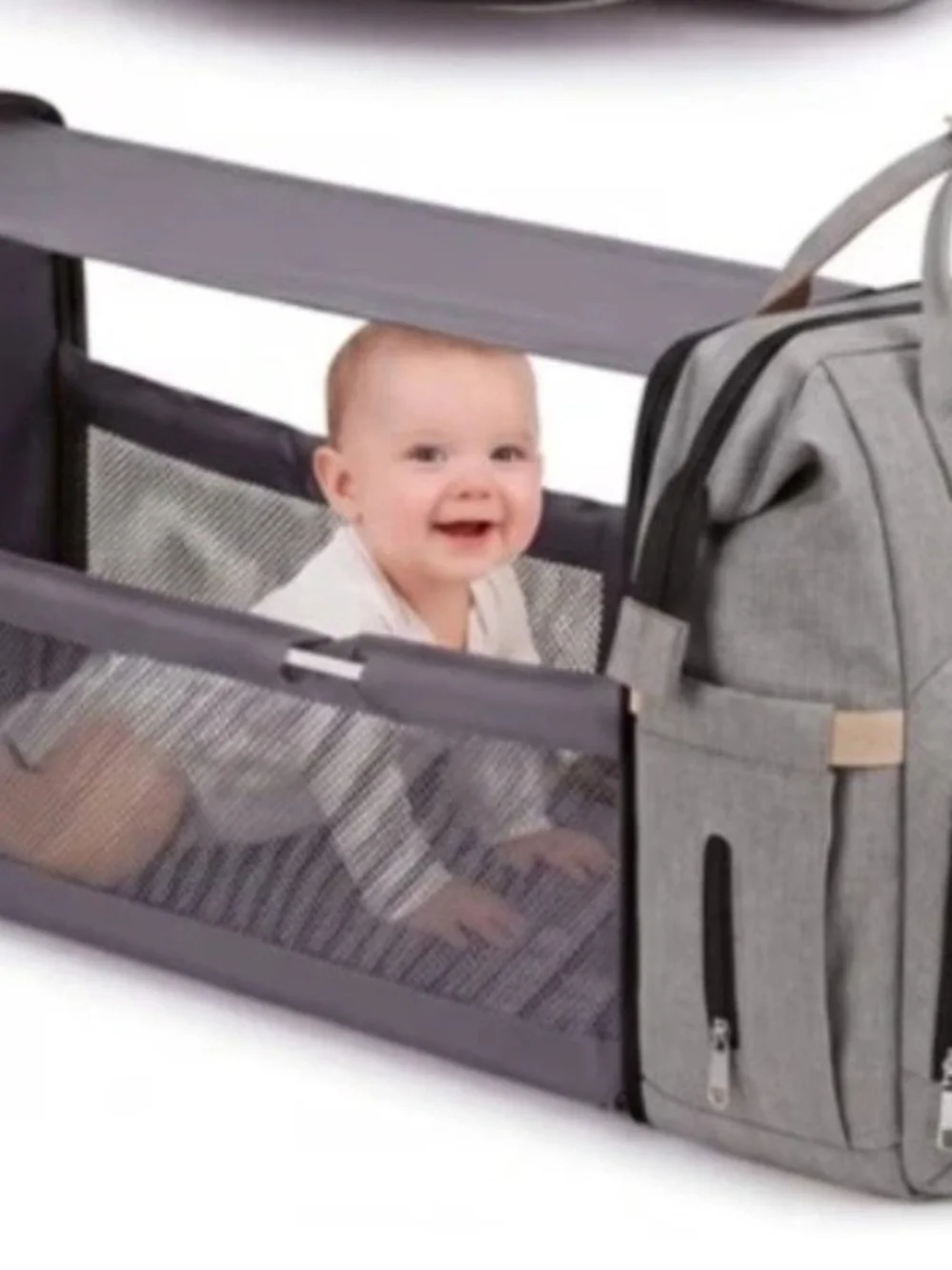 You Are My Sunshine Multifunctional Diaper Bag  Backpack With Baby Sleeping Tent